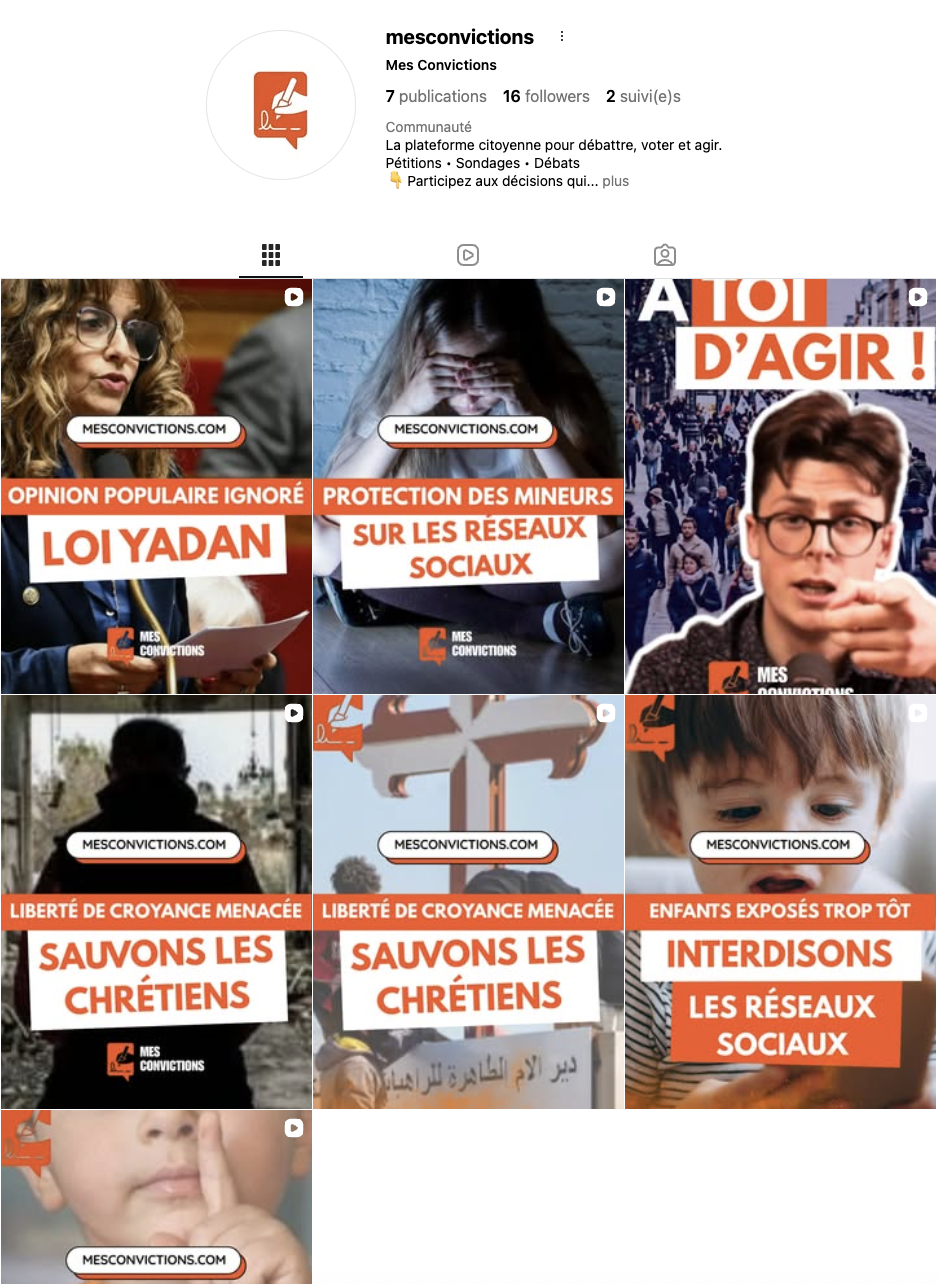 Compte Instagram Mes Convictions